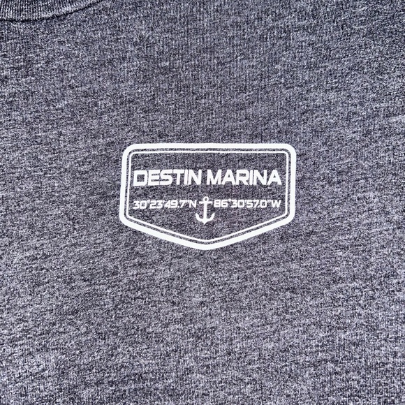 Destin Marina grey unisex t-shirt size medium - Picture 4 of 11